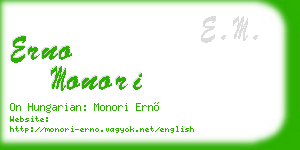 erno monori business card