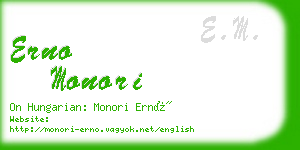 erno monori business card